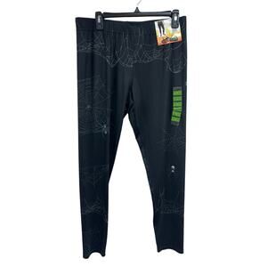 NWT New Pumpkins & Potions Womens Large Black Widow Spider Web Leggings